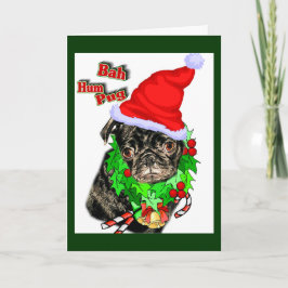 Mops Weihnachtsgeschenke Feiertagskarte