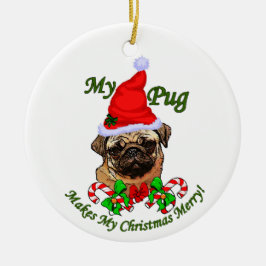 Mops Weihnachtsgeschenke Ornament