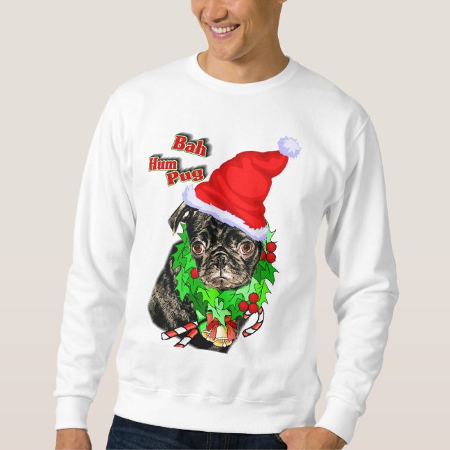Mops Weihnachtsgeschenke Sweatshirt (Vorderseite)