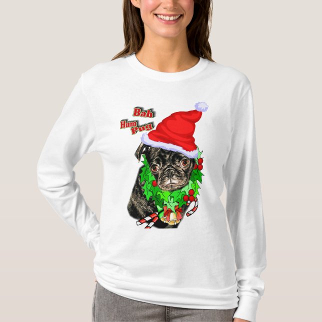 Mops Weihnachtsgeschenke T-Shirt (Vorderseite)