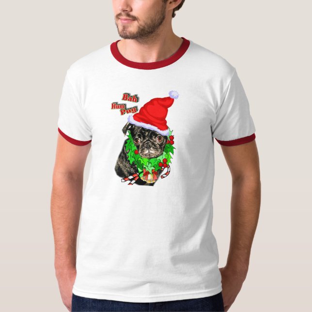 Mops Weihnachtsgeschenke T-Shirt (Vorderseite)