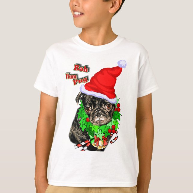 Mops Weihnachtsgeschenke T-Shirt (Vorderseite)