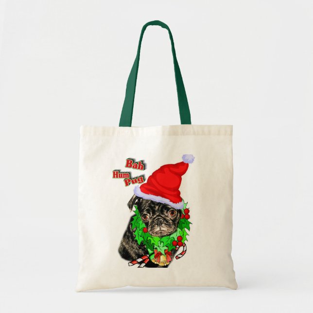 Mops Weihnachtsgeschenke Tragetasche (Vorne)