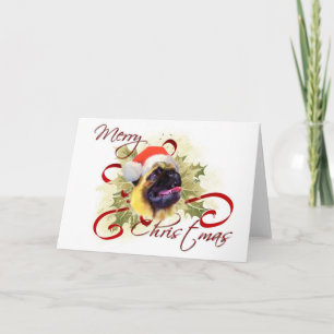 Mops Weihnachtskarte Feiertagskarte
