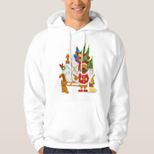 Mops Weihnachtsmann Schlitten Hoodie