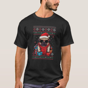 Mops Weihnachtsmannmütze Funny Dog liebt Weihnacht T-Shirt