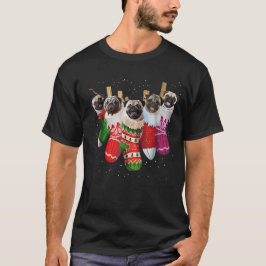 Mops Weihnachtssocken T - Shirt Weihnachten Weihna