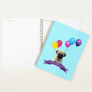 Mops Welpe Hund Happy Birthday Geschenktasche Planer