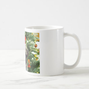 Mops Welpe Hund Weihnachtsbaum Ornamente Schneeman Kaffeetasse
