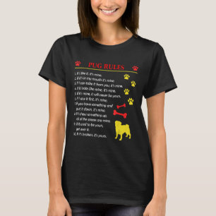 Mops-Welpe Niedlich Lustig New0 Regeln Liebhaber G T-Shirt