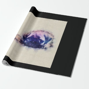 Mops Welpe Sketch Mops Hunde Liebhaber Geschenk Geschenkpapier