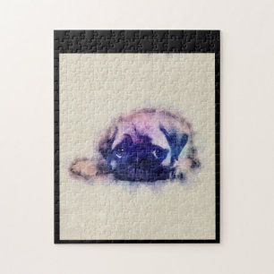 Mops Welpe Sketch Mops Hunde Liebhaber Geschenk Puzzle