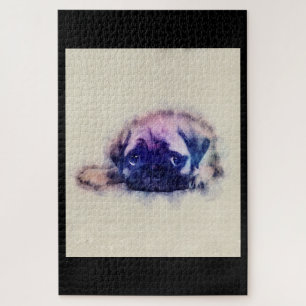 Mops Welpe Sketch Mops Hunde Liebhaber Geschenk Puzzle