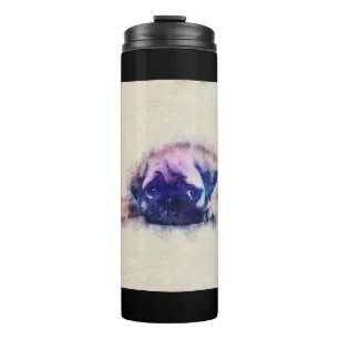 Mops Welpe Sketch Mops Hunde Liebhaber Geschenk Thermosbecher