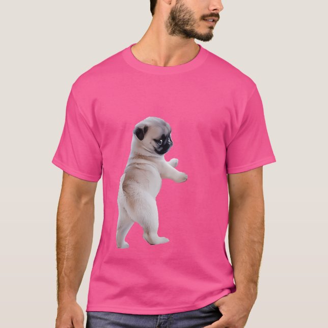 Mops-Welpe T-Shirt (Vorderseite)