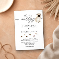 Mops Welpe Wedding Calligraphy