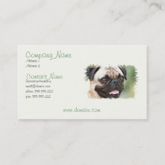 Mops-Welpen-Hundegeschäfts-Karte Visitenkarte