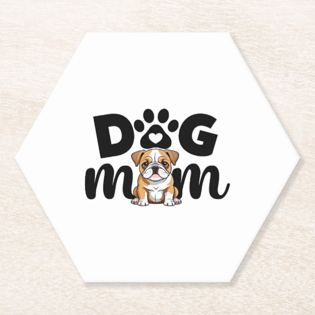 Mops-Welpen-Hundemutter Hundeliebhaber Untersetzer (Vorderseite)
