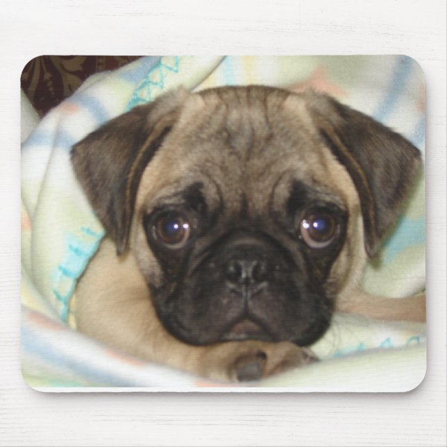 Mops-Welpen-Mausunterlage Mousepad (Vorne)