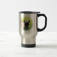 Mops-Welpen-rostfreie Reise-Tasse