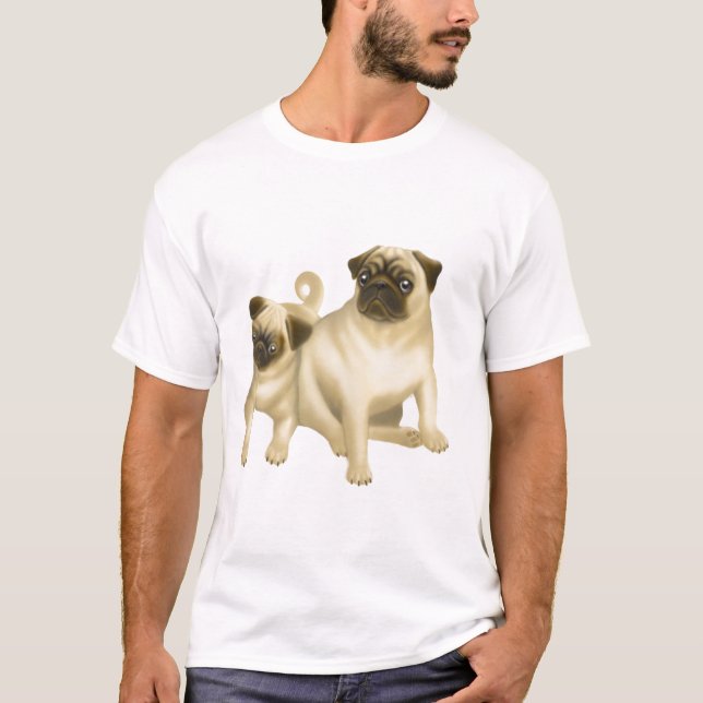Mops-Welpen-T - Shirt (Vorderseite)