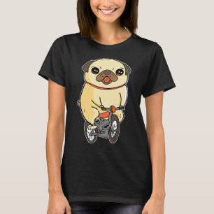 Mops Welpenfahrrad Rad Adorable Hunde Rad fahren T-Shirt