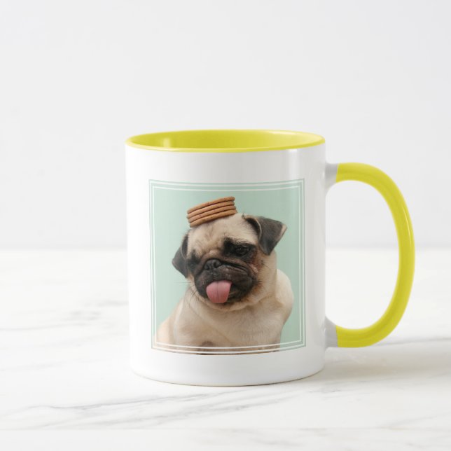 Mops Will Leckereien Tasse (Rechts)