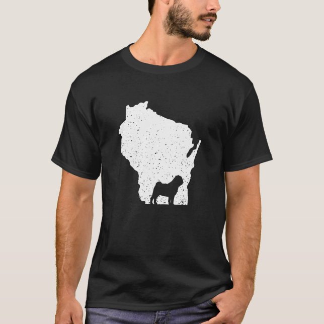 Mops Wisconsin Dog T-Shirt (Vorderseite)