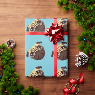 Mops Wrapping Paper Geschenkpapier