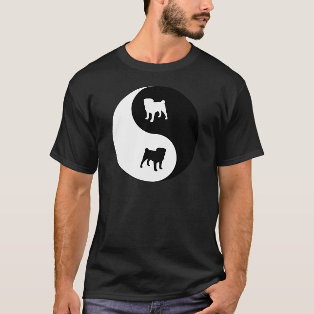Mops Yin Yang T-Shirt (Vorderseite)