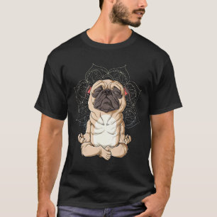 Mops-Yoga-Mandala Lustige spirituelle Meditation C T-Shirt