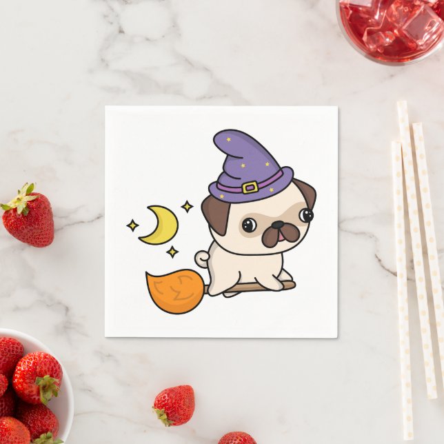 Mops-Zauberer-Papier-Servietten Serviette (Beispiel)