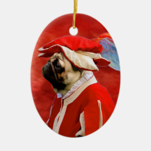 Mops-zivile Kriegs-Soldat-Verzierung Keramikornament