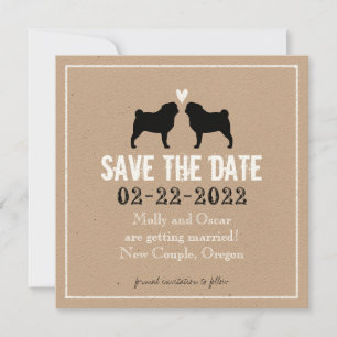 Möpse, die Save the Date Wedding sind