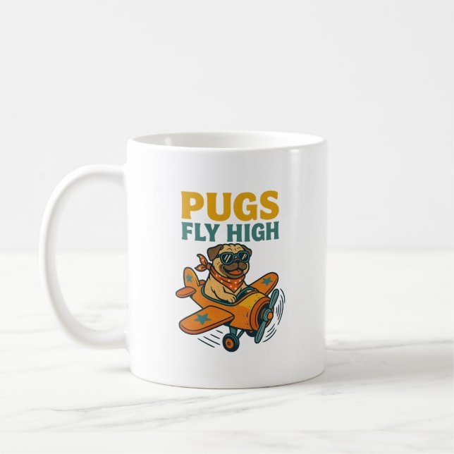 Möpse fliegen hoch kaffeetasse (Links)