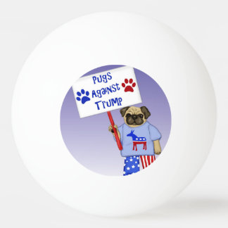 Möpse gegen Trumpf Tischtennisball