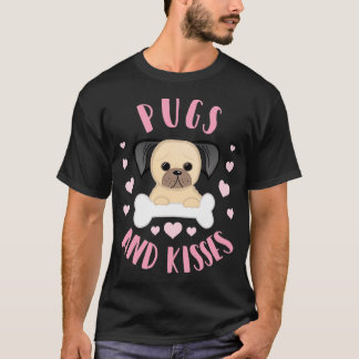 Möpse und Küsse - Mops-Wortspiel - Valentinstag-Wo T-Shirt