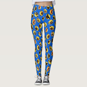 MopsEmoticon Emoji Muster-Liebe-Lachen-Kuss Leggings