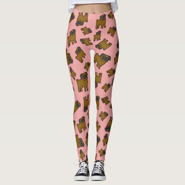 Möpsen #6 Rosa Leggings (Vorderseite)