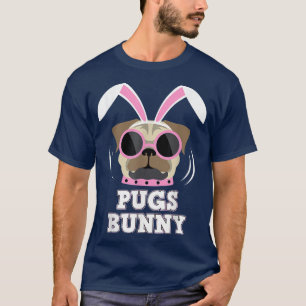 Möpsen Bunny Happy Osterpuggy Kaninchen Mops Haust T-Shirt