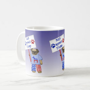 Möpsen gegen Trump Kaffeetasse