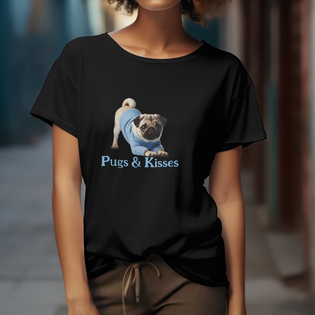 Möpsen & Kisses: Adorable Mops-Themed Design T-Shirt (Von Creator hochgeladen)