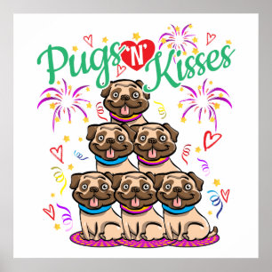 Möpsen N Kisses Mops Dog Lover Poster