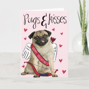 Möpsen und Kisses Valentine's Day Card Feiertagskarte