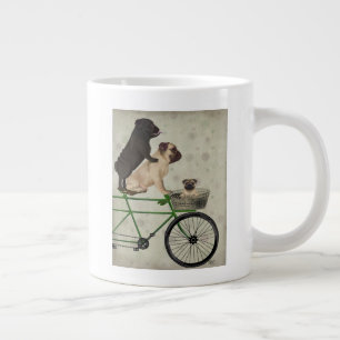 Möpsen zum Fahrrad Jumbo-Tasse