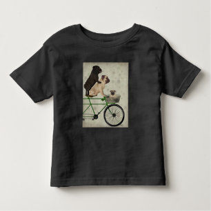 Möpsen zum Fahrrad Kleinkind T-shirt