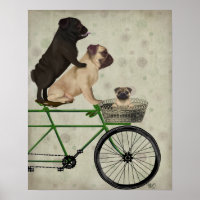Möpsen zum Fahrrad