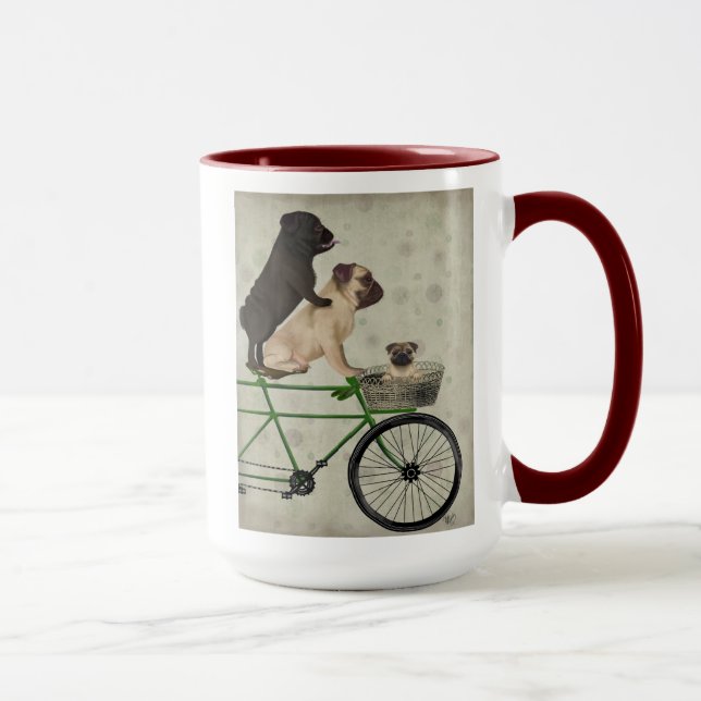 Möpsen zum Fahrrad Tasse (Rechts)