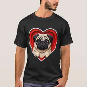 Mopsherz Süßer Welpe Hundeliebhaber Tierheim oder T-Shirt