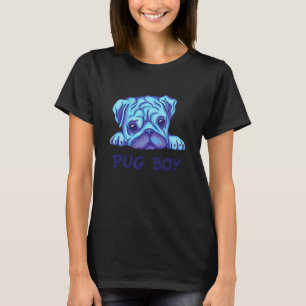 Mopsjunge Hundegesicht Mops T-Shirt